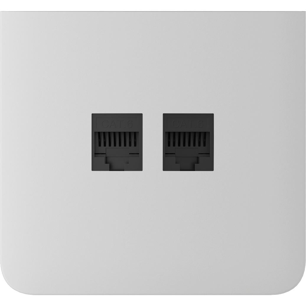 Панель боковая для встроенной интернет-розетки Ajax SideCover LAN Vertical White (17188)