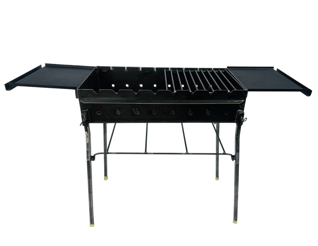 Мангал стаціонарний GrillMaster MG-5051 3 мм з столиком та решіткою гриль Чорний (10-164-MG-5051)