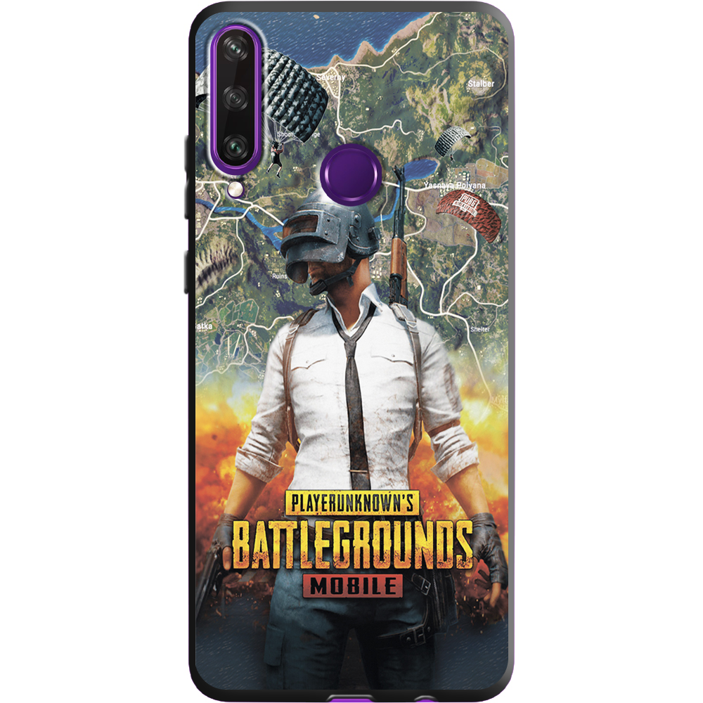 Чехол Boxface Huawei Y6p PUBG Mobile Черный силикон (40017-up2309-40308)