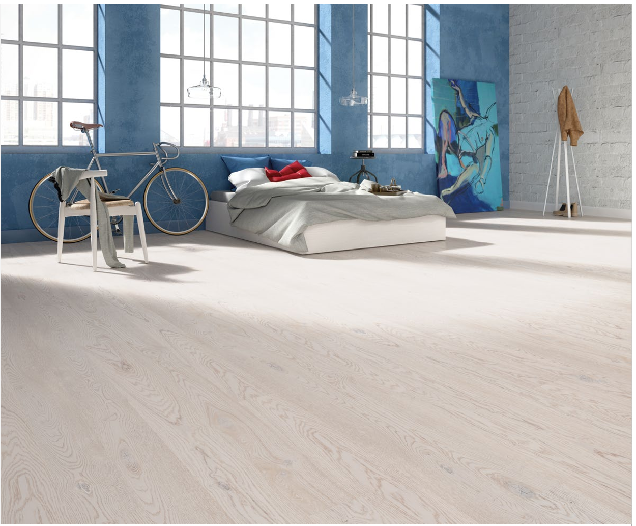 Паркетна дошка Floor`360 Дуб ONE4HER FROSTY 3-смугова Лак