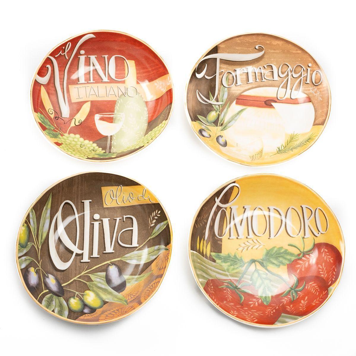 Набір блюд для пасти Certified International з малюнком Bella Vita 4 шт. D 31 см/20 см Коричневий (89236) - фото 4 Набір блюд для пасти Certified International з малюнком Bella Vita 4 шт. D 31 см/20 см Коричневий (89236) - фото 4