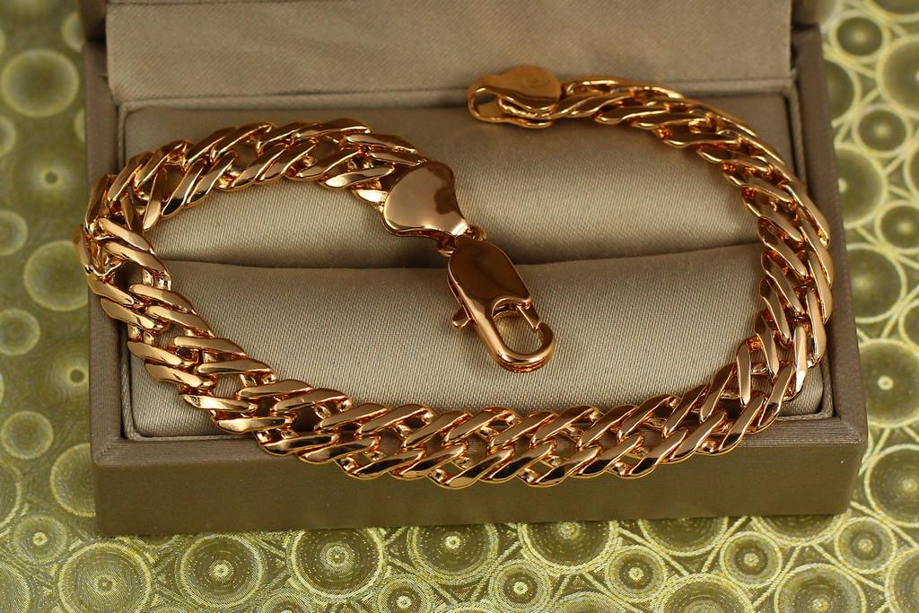 Браслет Xuping Jewelry ромб 20 см 8 мм Золотистый (2629124996) - фото 2 Браслет Xuping Jewelry ромб 20 см 8 мм Золотистый (2629124996) - фото 2