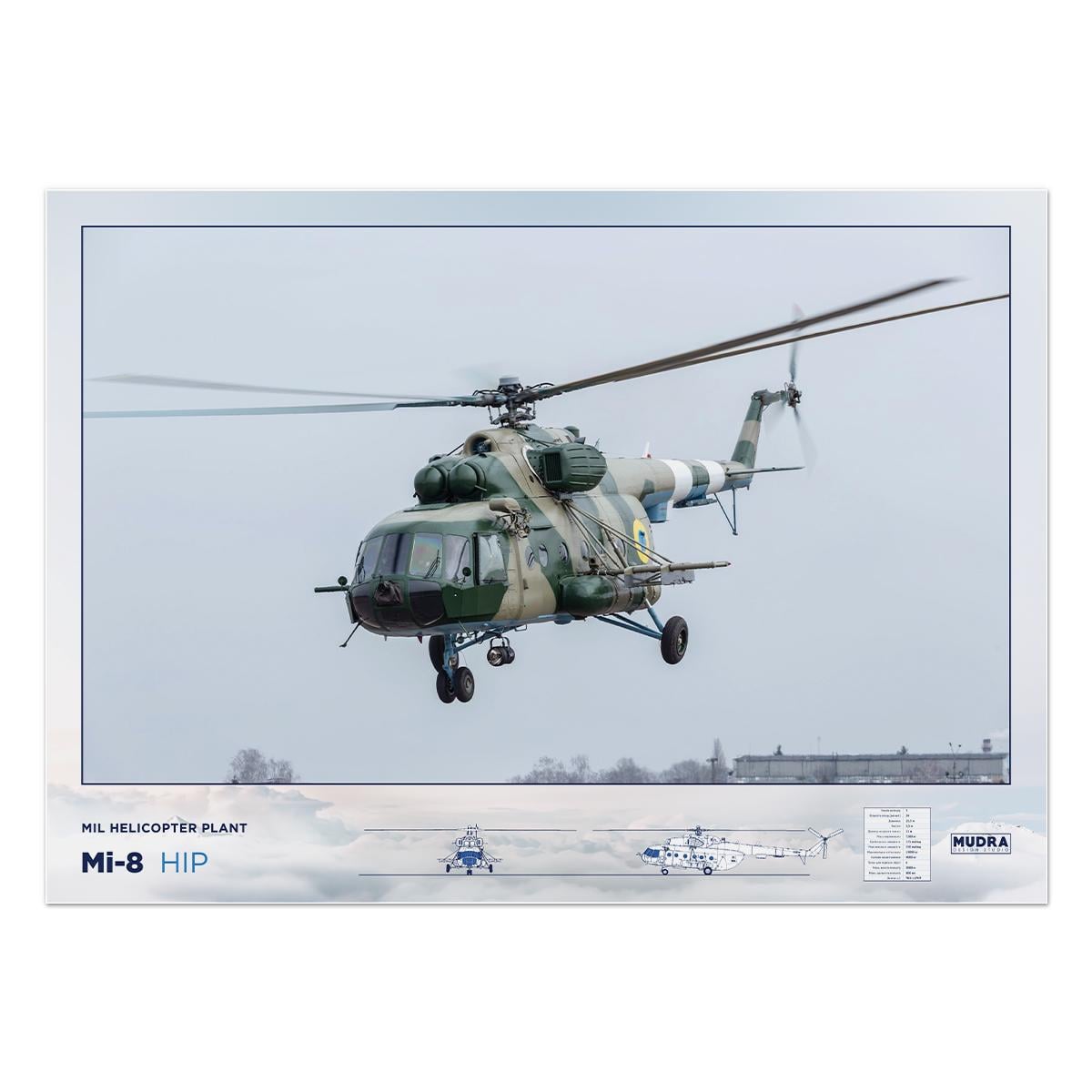 Плакат Авіація Mі-8 84x60 см (0086)