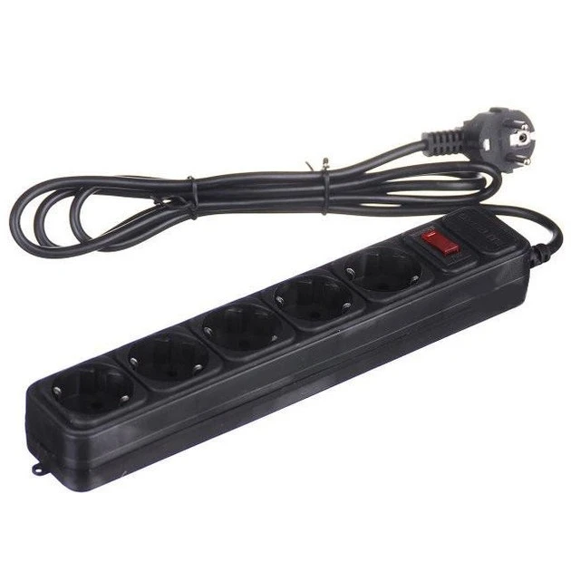 Подовжувач мережевий фільтр GREELITE SP5 на 5 розеток 5 м Чорний (4800) - фото 4