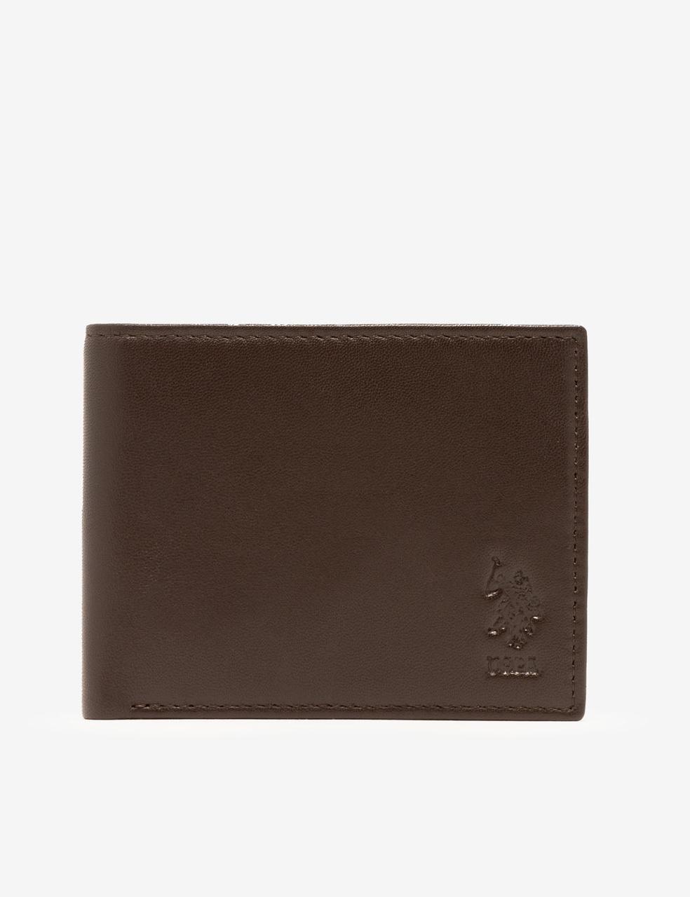 Портмоне мужское U.S. Polo Assn Dorchester Hor Wallet Коричневый (2151507890)