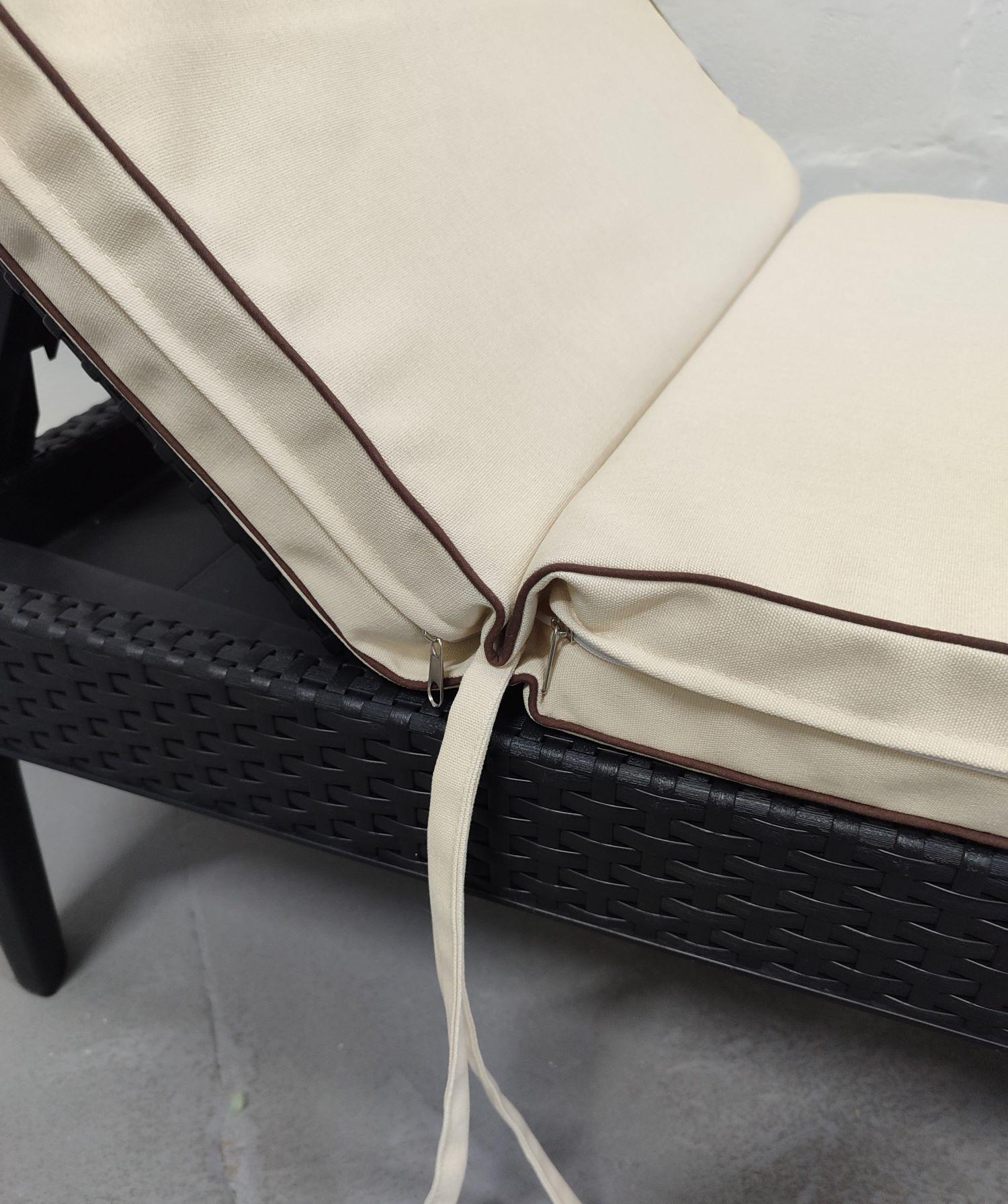 Матрас для шезлонга eGarden Mare двухсторонний акрил 195x58x6 см Кремовый (5747) - фото 3 Матрас для шезлонга eGarden Mare двухсторонний акрил 195x58x6 см Кремовый (5747) - фото 3