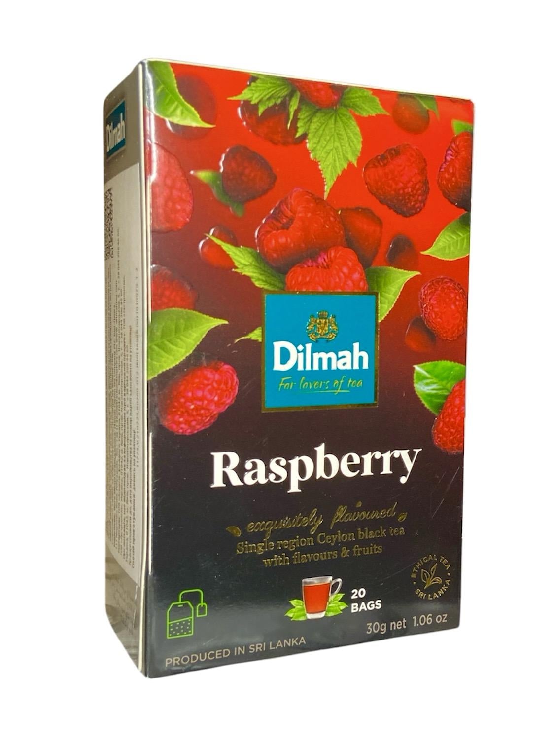 Чай Dilmah Черный цейлонский со вкусом малины 20 пакетиков (60528)