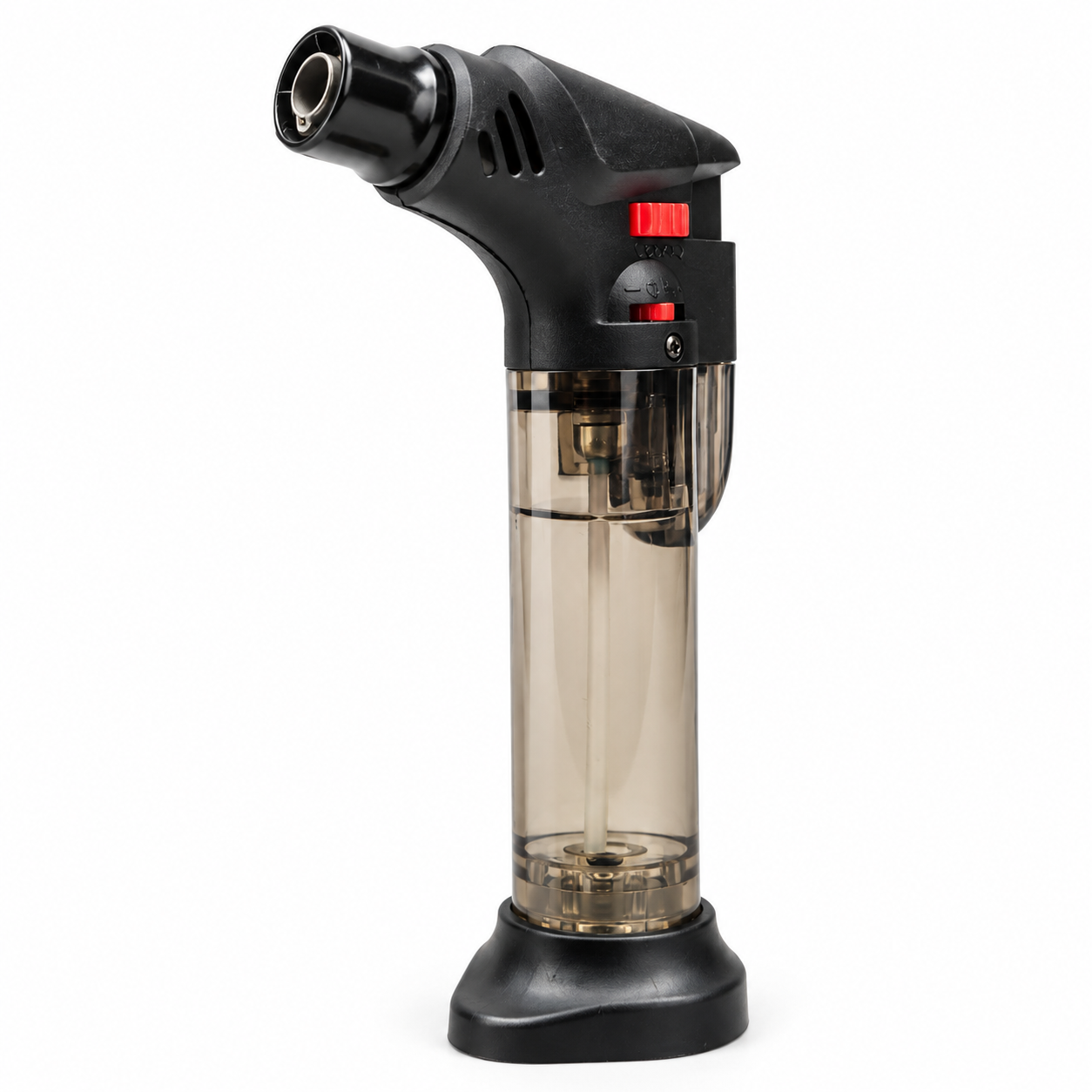 Газовая горелка автоматическая Leibang 019T острое пламя 1 сопло Прозрачный корпус Black (05531Black)