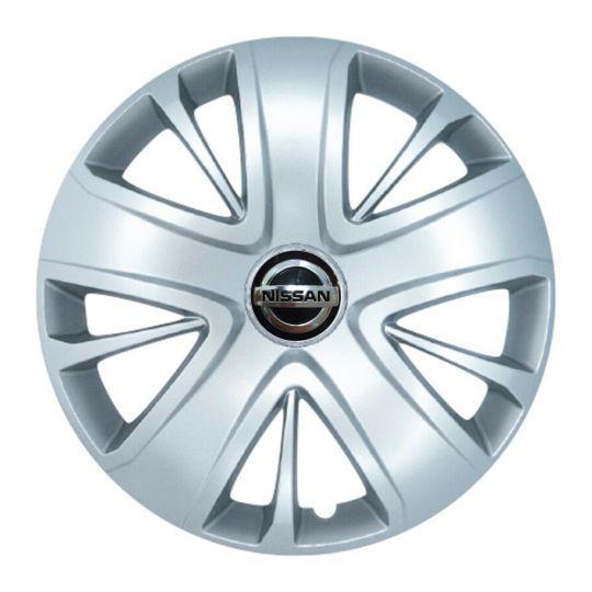 Автомобильные колпаки SKS 428 R16 с логотипом Nissan 4 шт. Серебристый