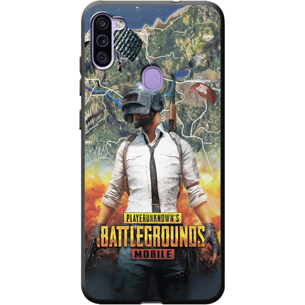 Чехол Boxface Samsung M115 Galaxy M11 PUBG Mobile Черный силикон (39780-up2309-40216)