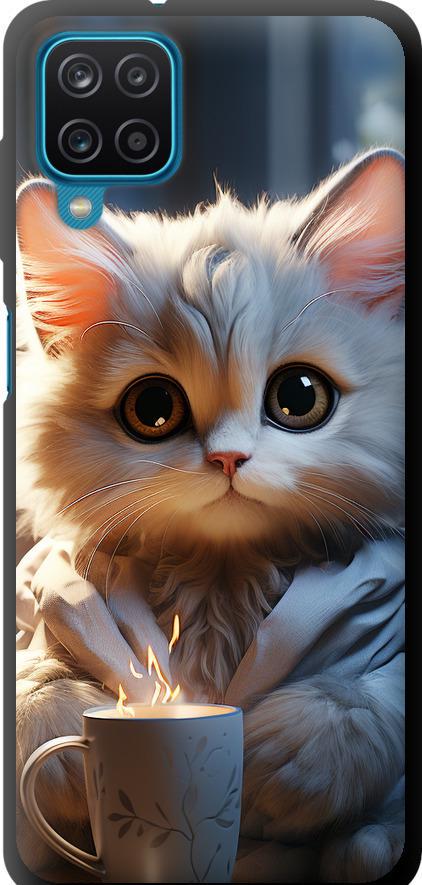 Чехол на Samsung Galaxy A12 A125F White cat (5646b-2201-42517)