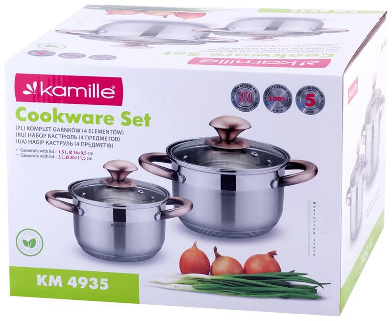 Набір каструль Catalin із нержавіючої сталі з мірною шкалою 1,5/3 л - фото 6 Набір каструль Catalin із нержавіючої сталі з мірною шкалою 1,5/3 л - фото 6