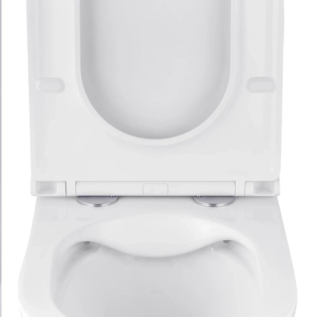 Унітаз підвісний Kroner Armada WHI513636 Rimless безобідковий з сидінням Slim Duroplast 340х360 мм Білий (KA513636WHIR) - фото 6