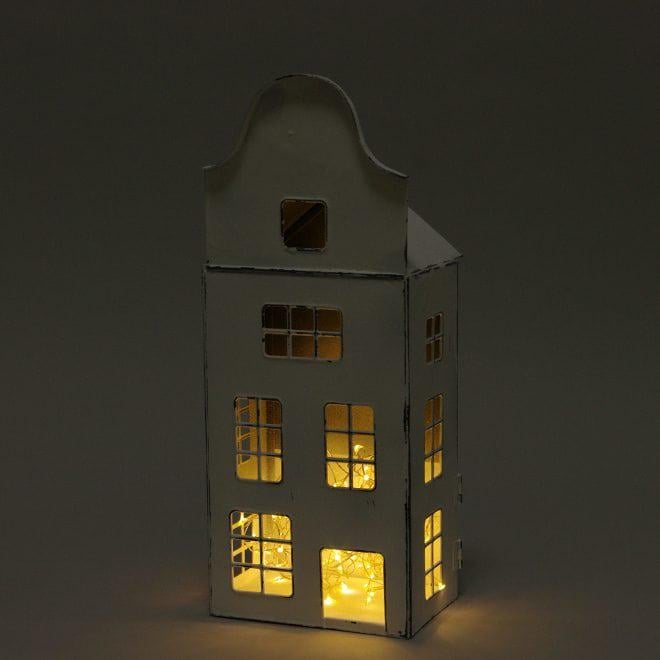 Свічник Flora Будиночок металевий 33 см Білий (39568) - фото 2