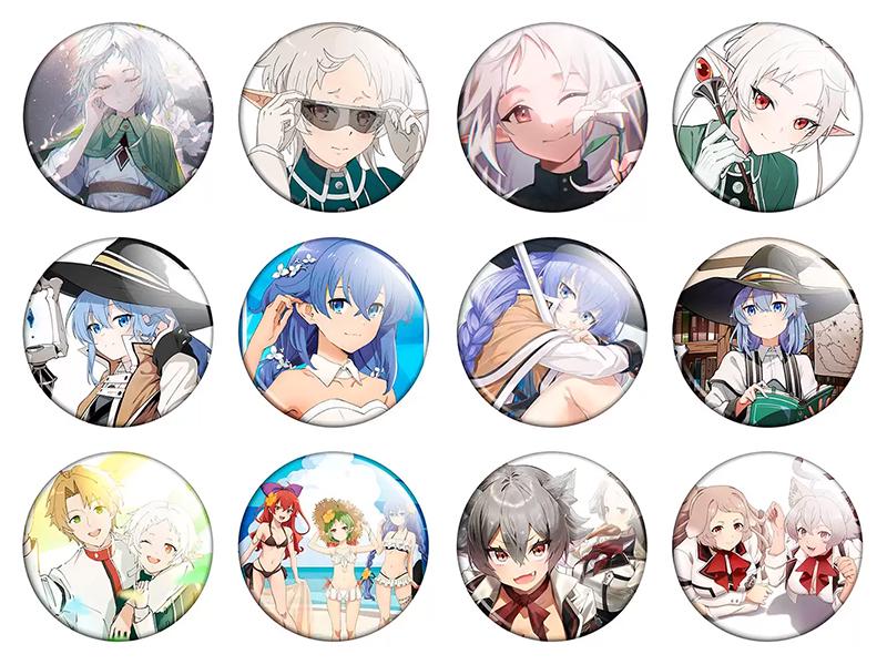 Набір значків Аніме Mushoku Tensei Isekai Ittara Honki Dasu 12 шт. (NZN00400)