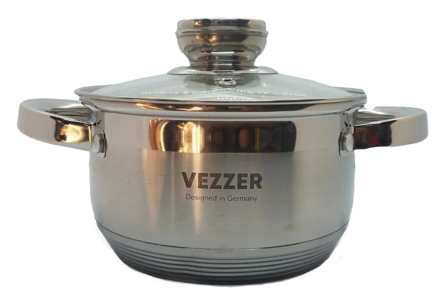 Кастрюля Vezzer VZ 2009 круглая со стеклянной крышкой 2,1 л Cталь Кастрюля Vezzer VZ 2009 круглая со стеклянной крышкой 2,1 л Cталь