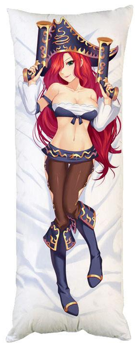 Подушка дакимакура Катарина Пиратка Лига легенд декоративная ростовая для обнимания 50x170 см (1834020151)