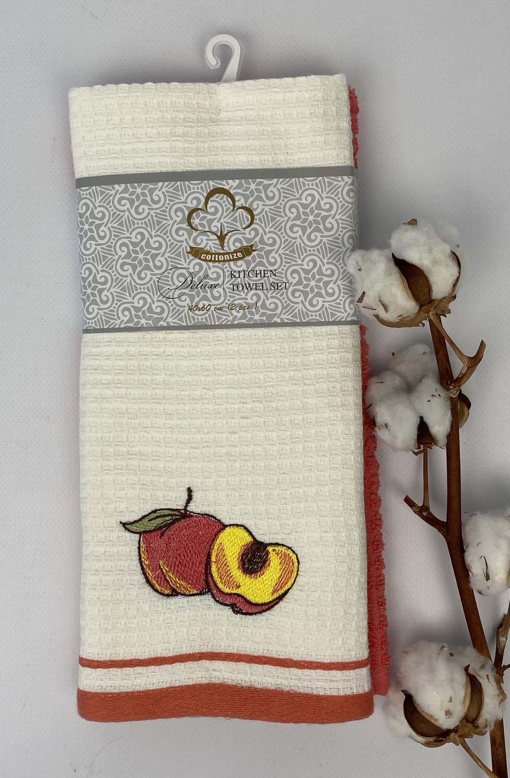 Набор кухонных полотенец Cottonize Peach 2 шт. Coral (CN20358) Набор кухонных полотенец Cottonize Peach 2 шт. Coral (CN20358)