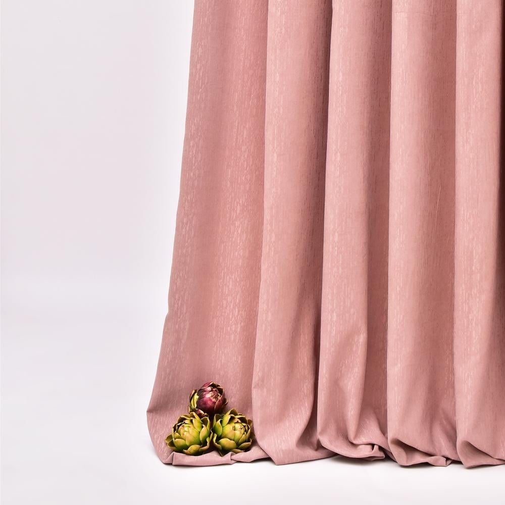 Ткань портьерная однотонная Shell Пудра (24756)