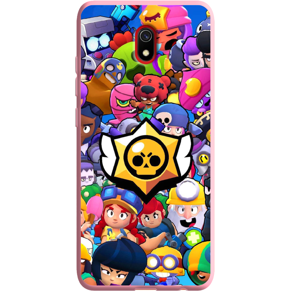 Чохол Boxface Xiaomi Redmi 8A Brawl Stars Рожевий силікон (38341-up2389-38675)