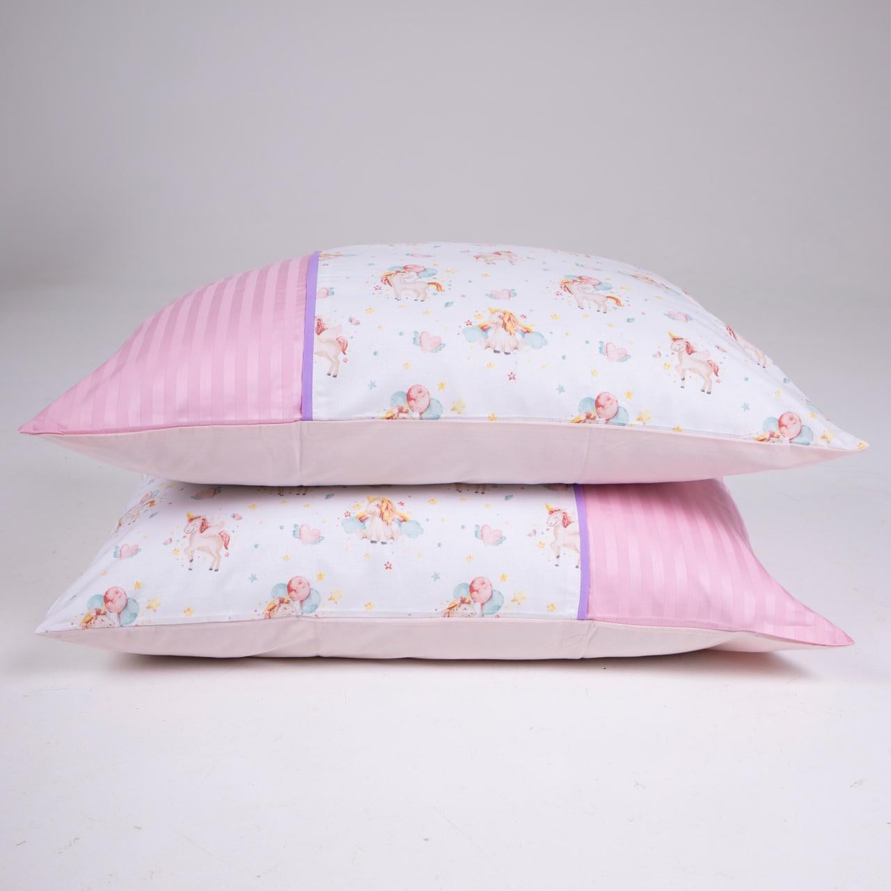 Набор наволочек PaniPava Pink unicorn Elit ранфорс 40х60 см 2 шт. (18024515)