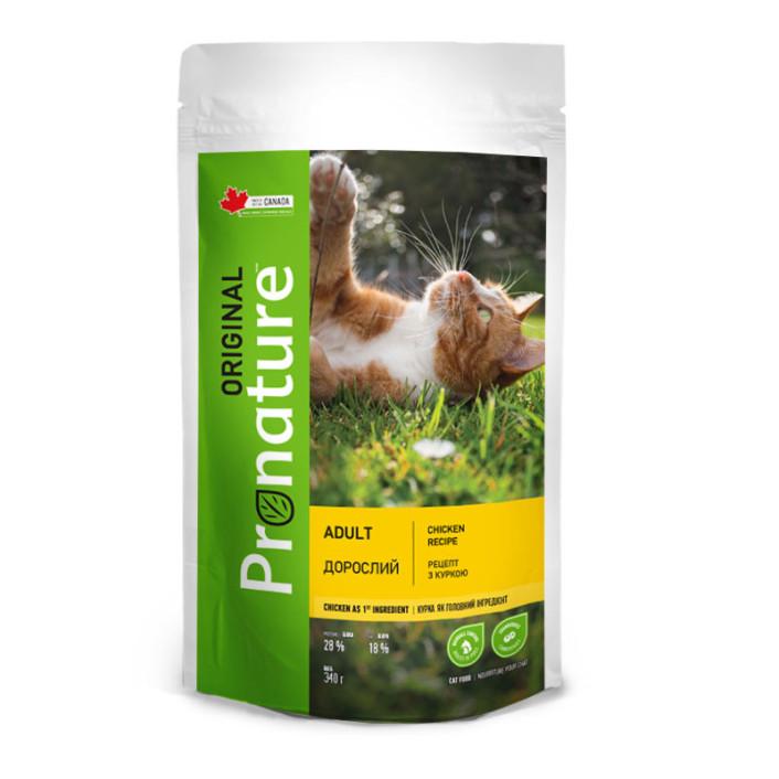 Корм сухой для взрослых котов Pronature Chiсken с курицей 0,34 кг (24149797)