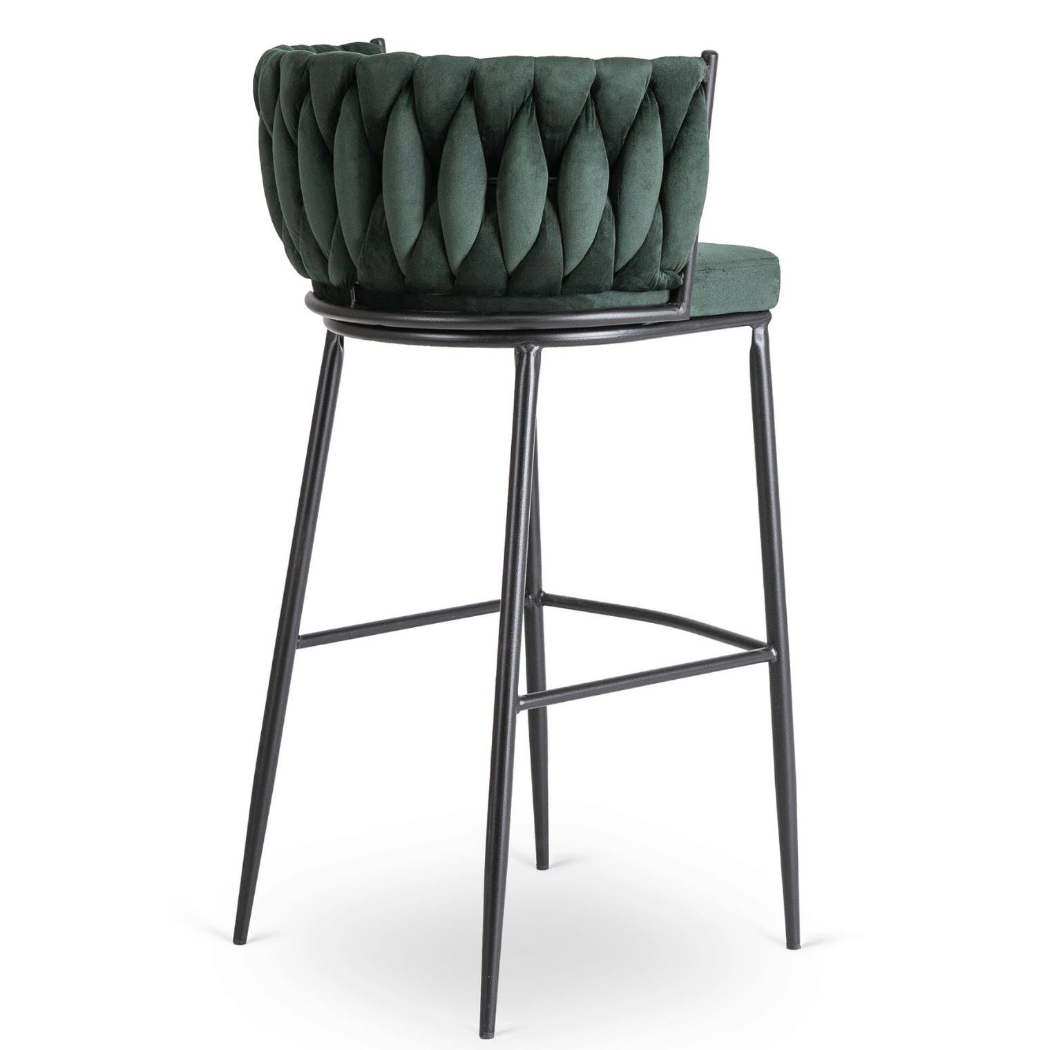 Барный стул Mebel Elite FLORES Welur Зеленый (ME.FLORES/Z/CZ/V/H) - фото 7 Барный стул Mebel Elite FLORES Welur Зеленый (ME.FLORES/Z/CZ/V/H) - фото 7