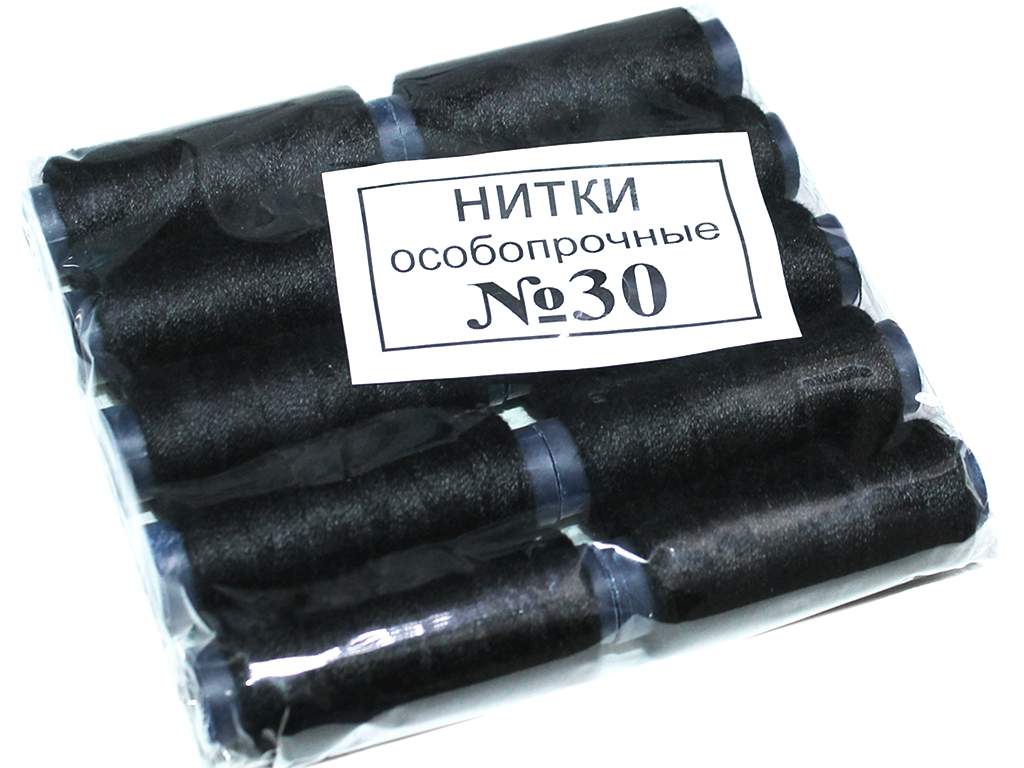Нитки №30 10 шт. Чорний - фото 4 Нитки №30 10 шт. Чорний - фото 4