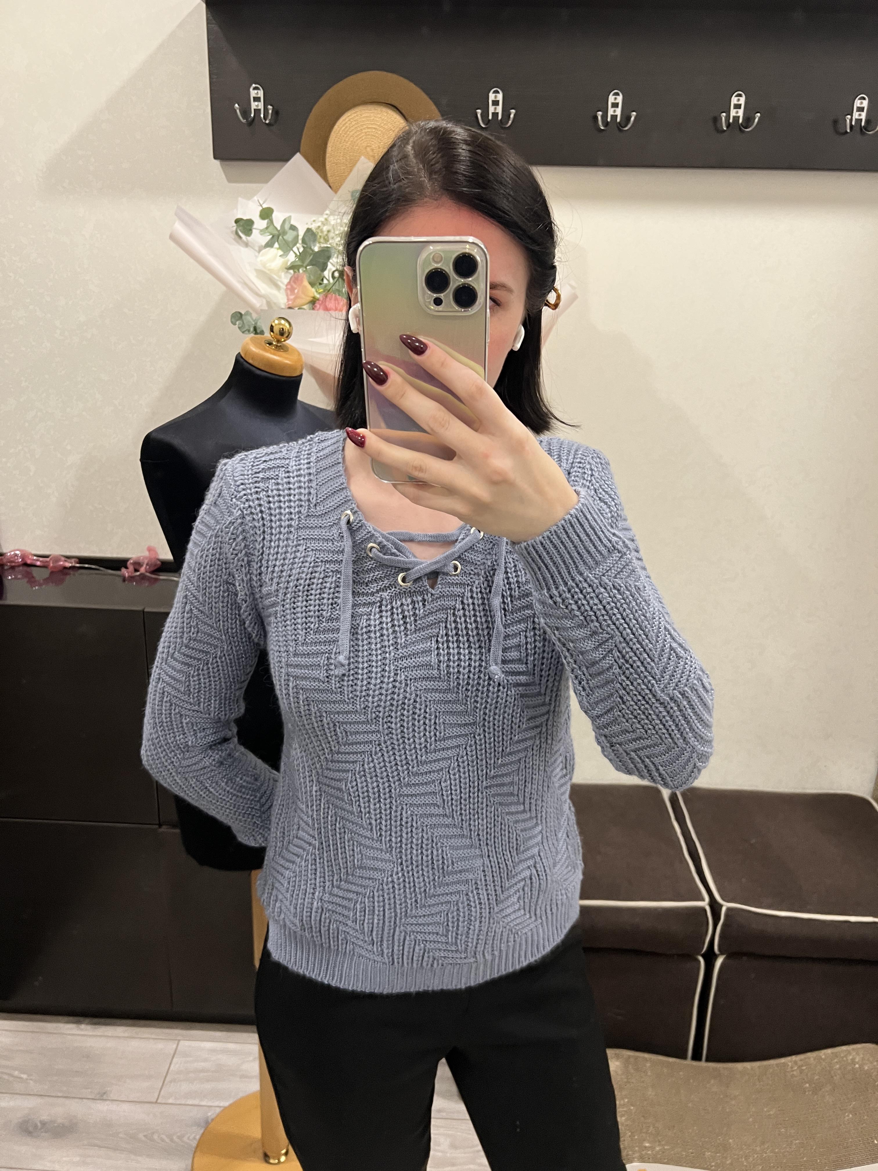 Светр жіночий Historia Club L Пастельно-синій (1047540) - фото 5 Светр жіночий Historia Club L Пастельно-синій (1047540) - фото 5