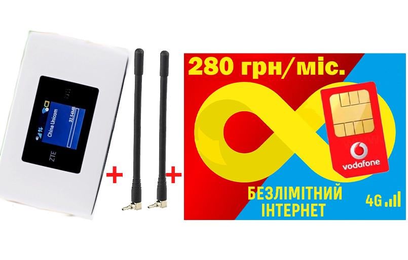 Роутер ZTE MF920+ 4G USB Wi-Fi з 2 антенами та безлімітним стартовим пакетом для інтернету Vodafone - фото 11