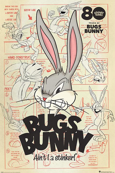 Постер плакат Луни Тюнз Багз Банни/Looney Tunes Bugs Bunny 61x91,5 см