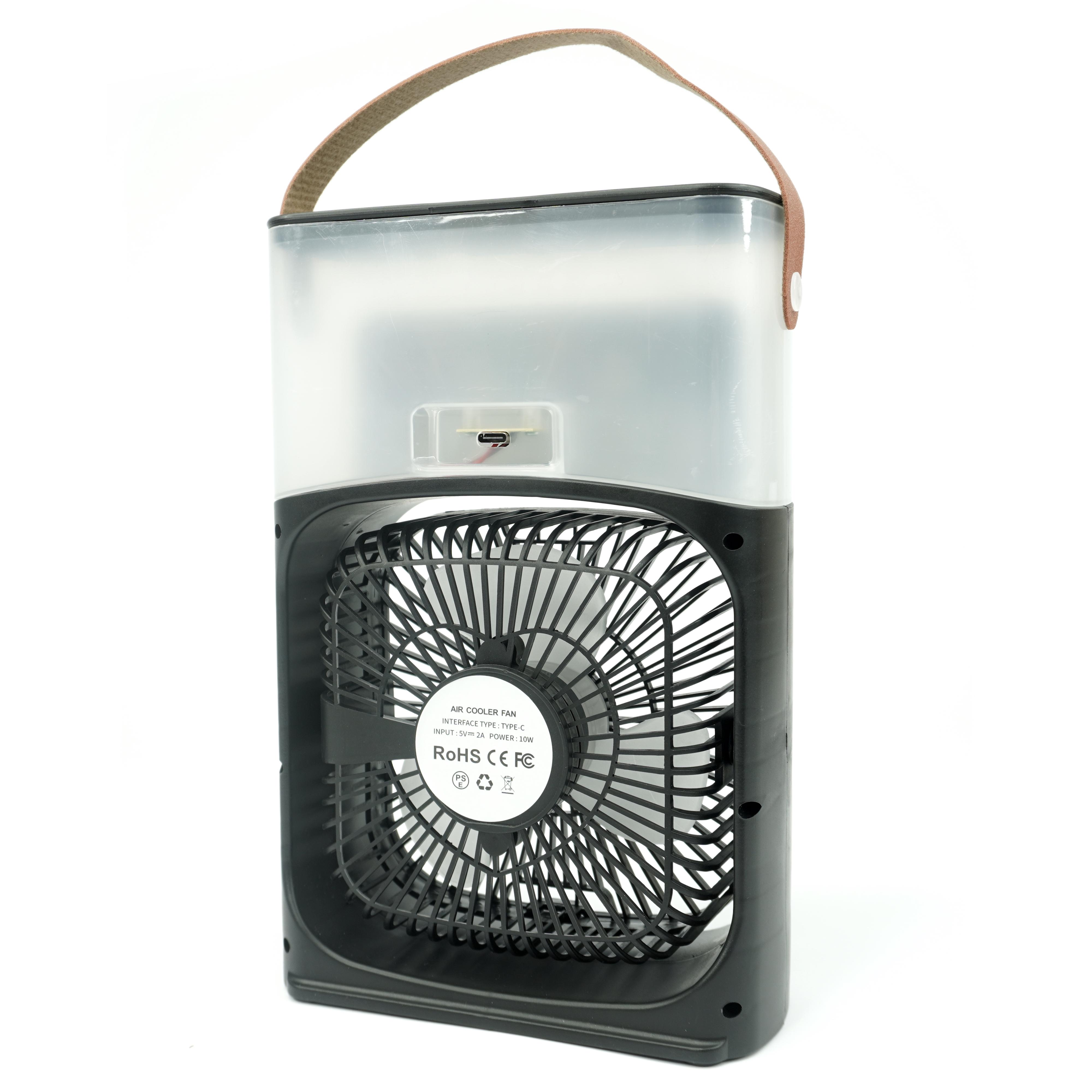 Вентилятор-зволожувач Air Cooler Fan 4в1 настільний USB з підсвічуванням та формою для льоду (021863) - фото 2 Вентилятор-зволожувач Air Cooler Fan 4в1 настільний USB з підсвічуванням та формою для льоду (021863) - фото 2