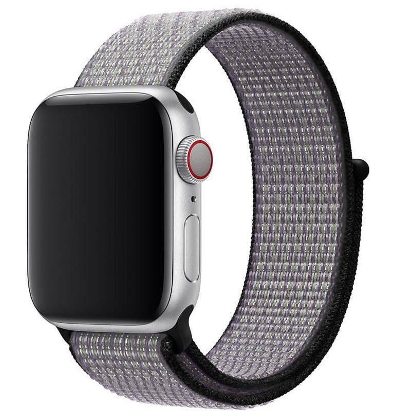 Ремінець для Apple Watch 42-44 mm Sport Loop Nike Silver/Black (29caa1-817) - фото 1