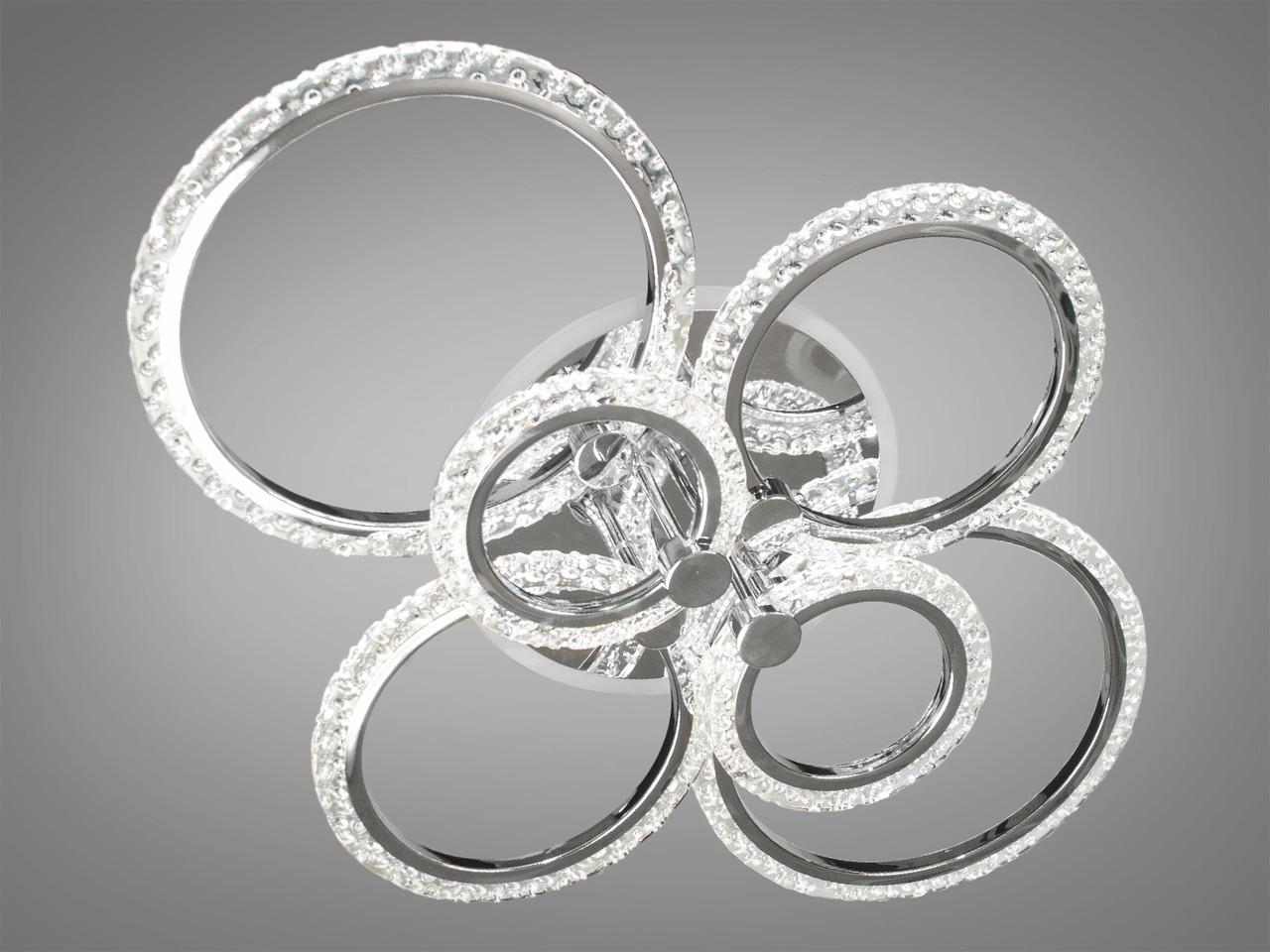 Люстра светодиодная для комнаты 125W на 18 кв. м Хром (A8180-6HR-LS) Люстра светодиодная для комнаты 125W на 18 кв. м Хром (A8180-6HR-LS)