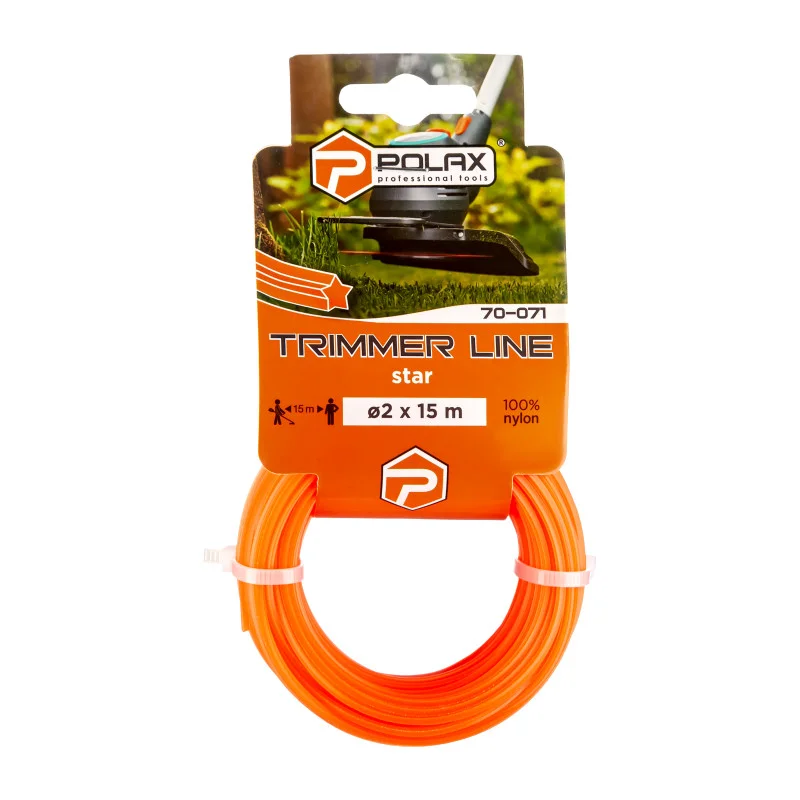 Жилка для триммера Polax "Звезда" 2 мм 15 м (70-071)