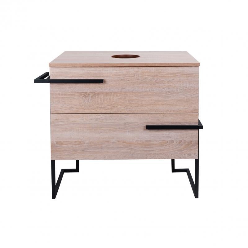 Тумба напольная со столешницей Q-tap Taurus 700х616х437 Whitish oak (QT2480TNT703WO)