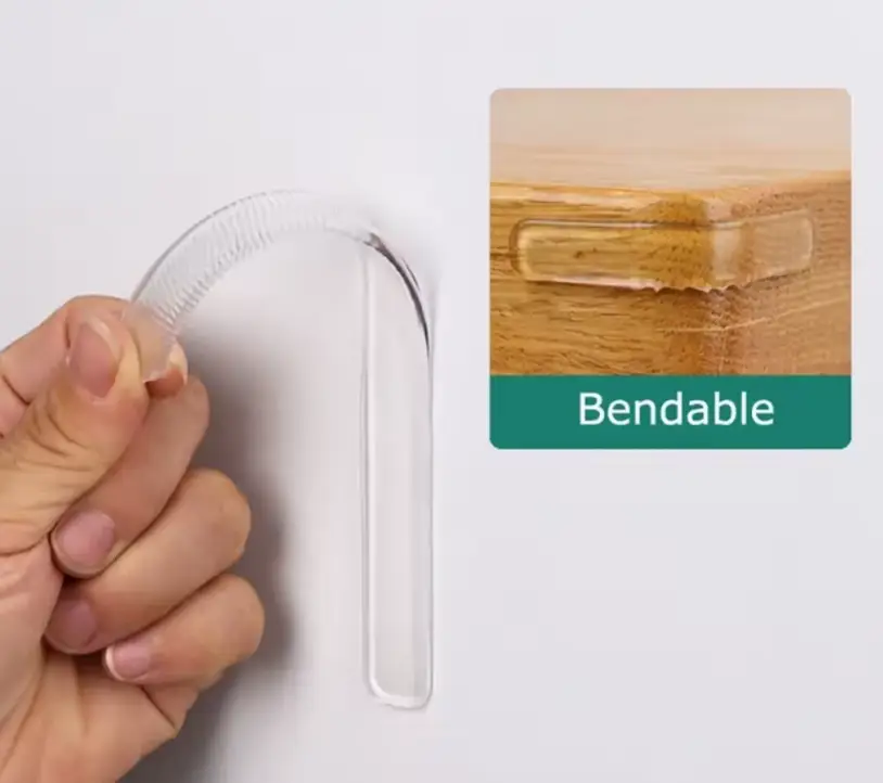 Самоклеючі силіконові накладки обмежувачі 150x15x2 мм 4 шт. стопери (701-1) - фото 5