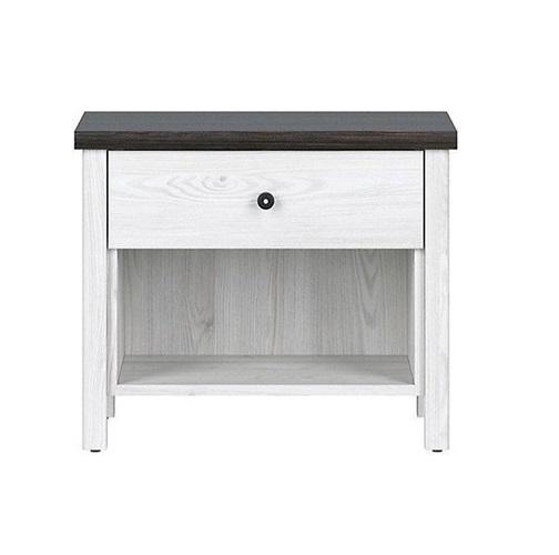 Тумба прикроватная Gerbor Антверпен 1S Белый/Дуб мореный