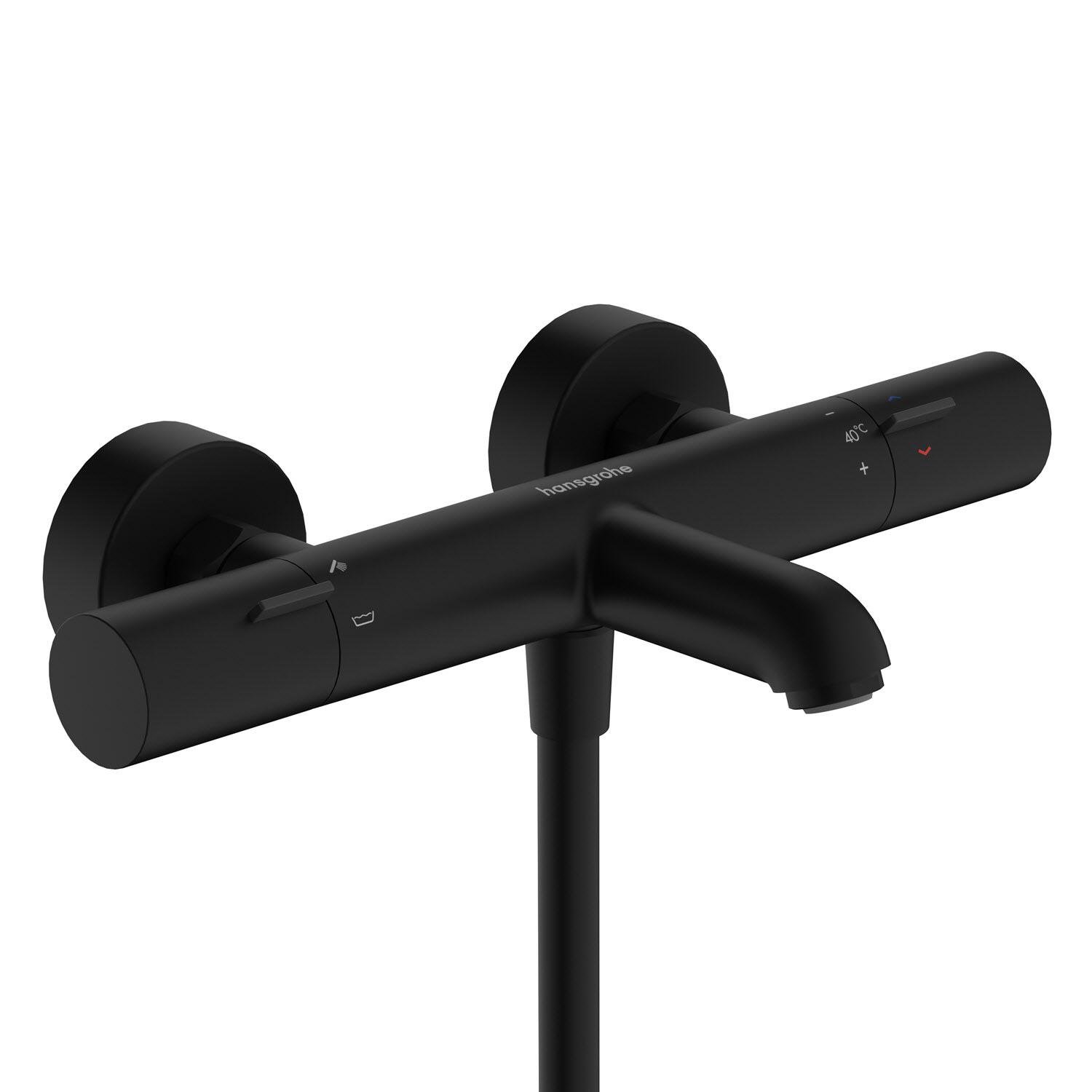 Смеситель для ванной Hansgrohe Ecostat 13325670 с термостатом Черный (240783)