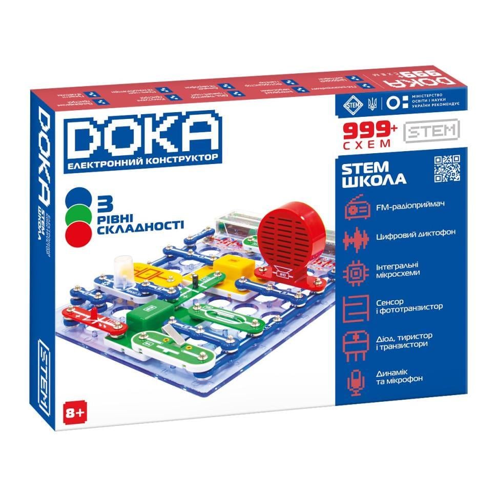 Конструктор электронный DOKA D70708 999+ Схема школа звук (58949)