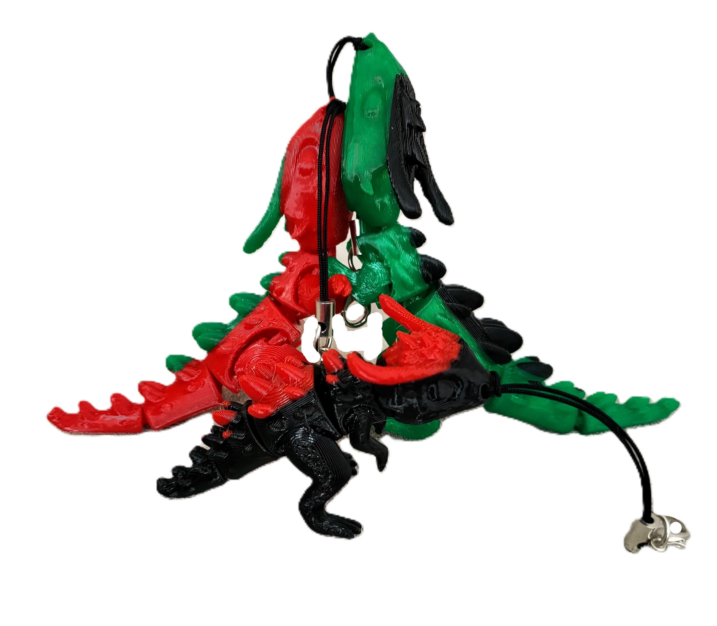 Набор из подвижных брелков Семья Динозавров 3 шт. 50х115х20/49х95х18/47х65х16 мм (SDIN-20G-CHK)