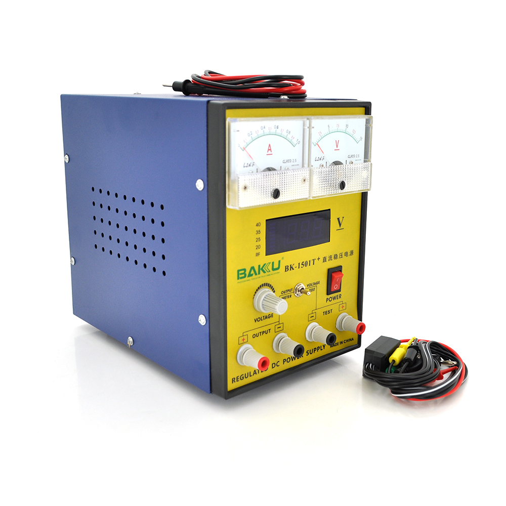 Блок питания BAKKU BK 1501T+ A со стрелочной индикацией для электроники регулируемый 12V 1(3221)