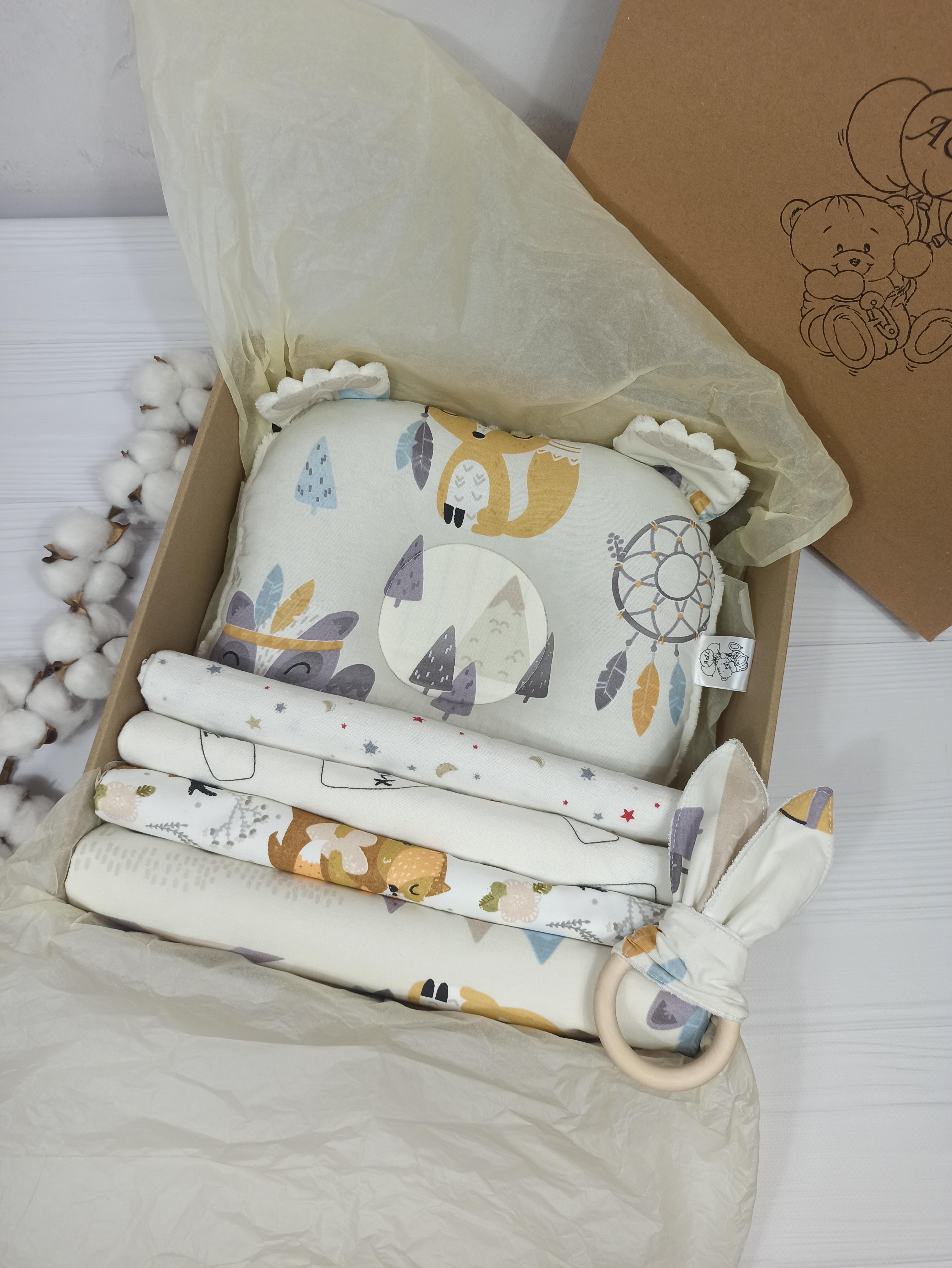 Набор пеленок a.l.babybox Звери индейцы в горах 6 шт. Белый (18237017)