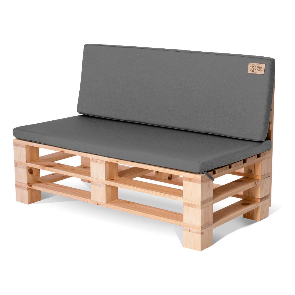 Комплект подушек для садовой мебели SanchoBAG Queens 120x40x10/120х55x10 см Grey (pdm-7013-sq110-70)