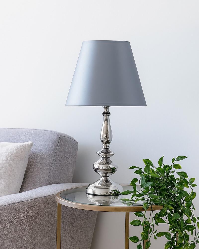 Настільна лампа Edlin PL2417-1T Vanessa E14 1x12W IP20 Хром (28103939) - фото 2 Настільна лампа Edlin PL2417-1T Vanessa E14 1x12W IP20 Хром (28103939) - фото 2