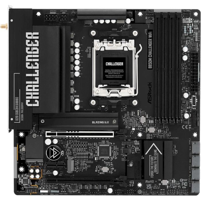 Материнская плата ASRock B850M CHALLENGER Wi-Fi Micro-ATX sAM5 AMD B850 4xDDR5 2xM.2 4xSATA HDMI 2.5GbE Black (35227079)
