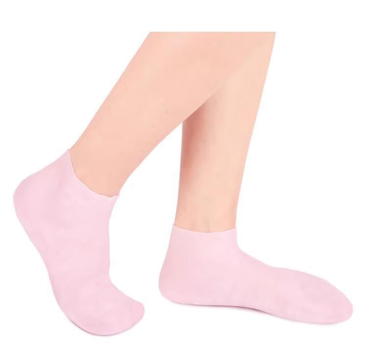Носки силиконовые увлажняющие для восстановления кожи ног универсальный размер Розовый (R9256 рож)
