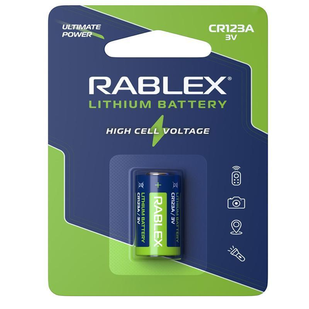 Батарейка CR 123A Rablex 3V Lithium (3569)