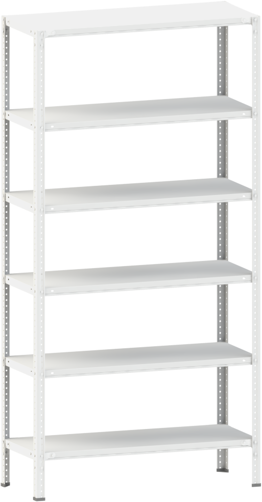 Стеллаж металлический 6х100 кг/п 2500х700х500 мм на болтовом соединении