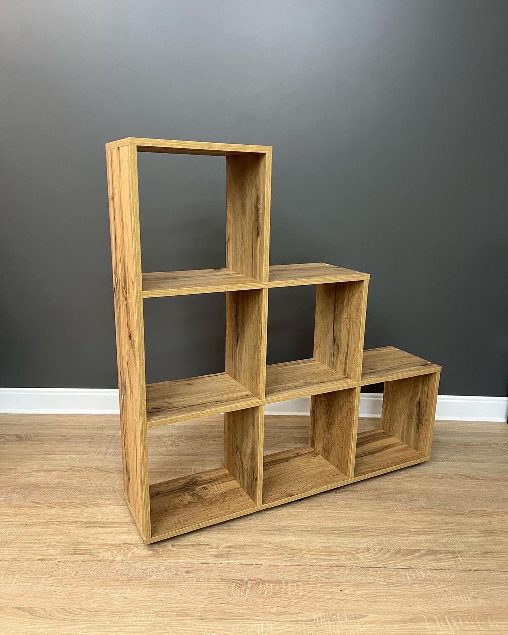 Стелаж на 6 комірок А-2 Дуб Аппалачі 1055х1080х252 мм - фото 1